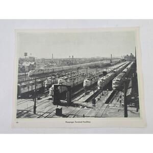 Vintage 1940s Railroad Passenger Train Terminal 11x8.5 Photo Print #4